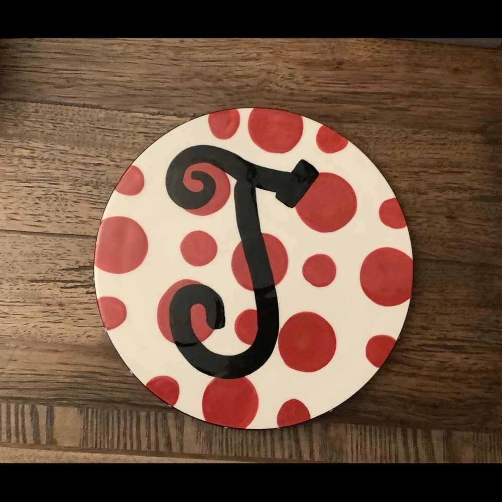 Monogrammed “J” Trivet or Serving Plate